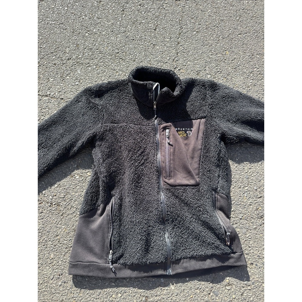 Mountain Hard Wear Womens Size 14 Black Fleece Zip Up Collared Jacket